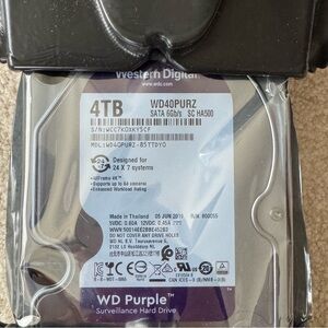 Western Digital 4TB Purple Surveillance Hard Drive